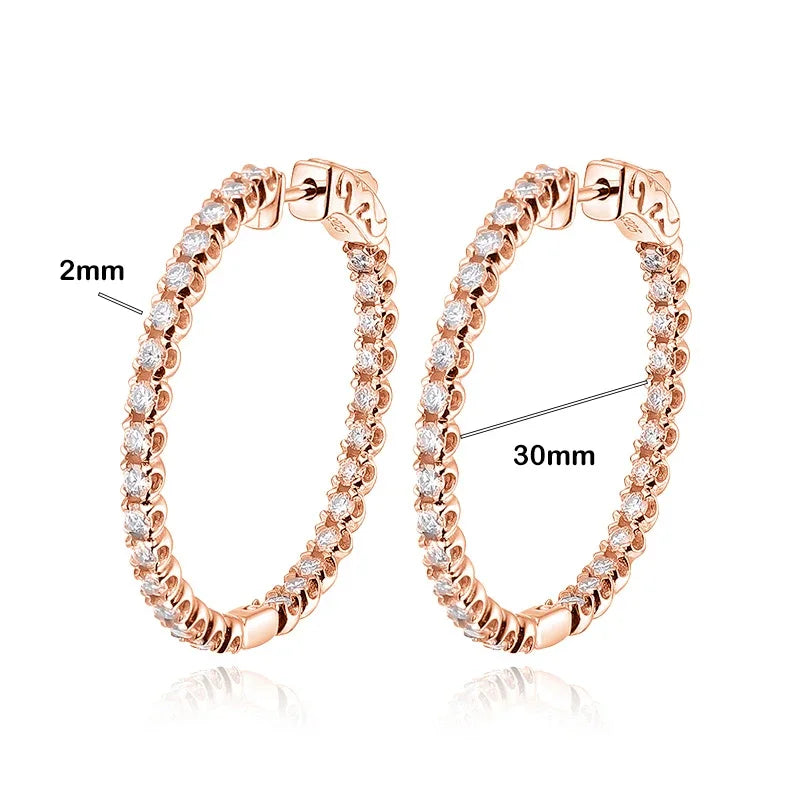 CER-2mm Moissanite Earrings 925 Silver
