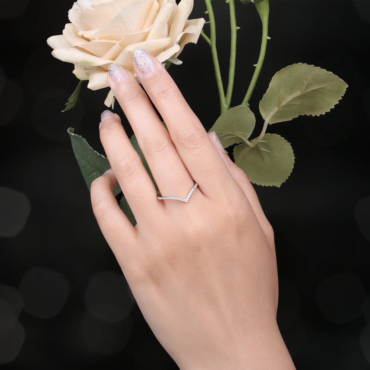 FIFI-Anello Moissanite D Colore