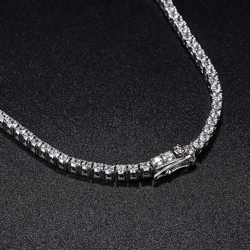 LOLINA- Collana da Tennis con Pietre Moissanite