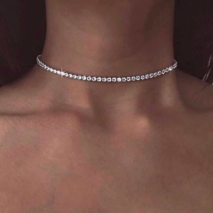 LOLINA- Collana da Tennis con Pietre Moissanite