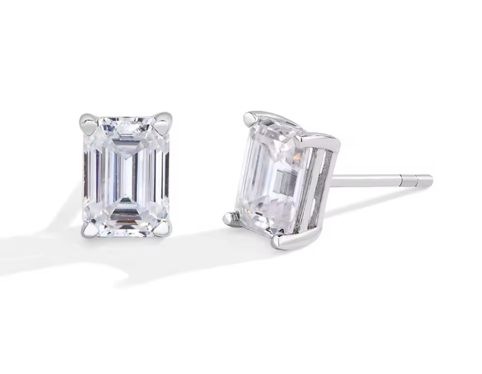 Moi - Orecchini in Moissanite Taglio Smeraldo