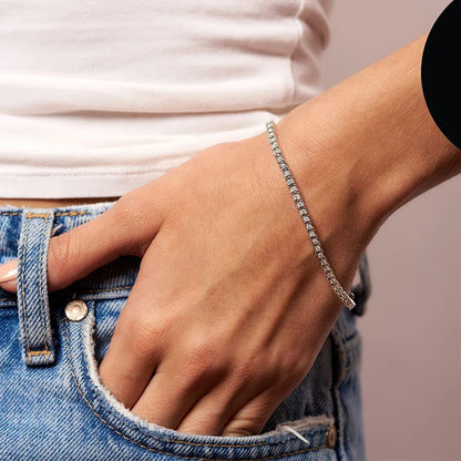 LEI- Bracciale Tennis in Moissanite a Pavé Totale