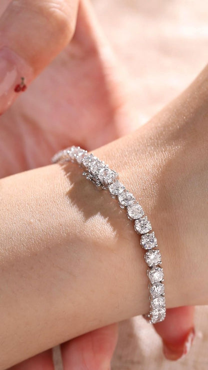 LEI- Bracciale Tennis in Moissanite a Pavé Totale
