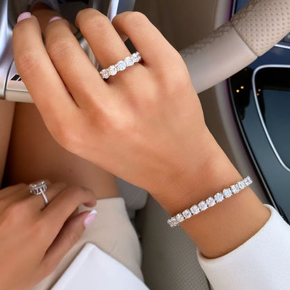 LEI- Bracciale Tennis in Moissanite a Pavé Totale