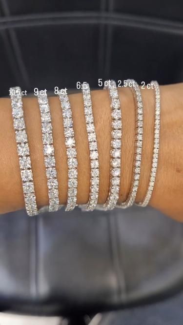 LEI- Bracciale Tennis in Moissanite a Pavé Totale