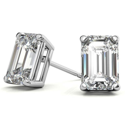 Moi - Orecchini in Moissanite Taglio Smeraldo