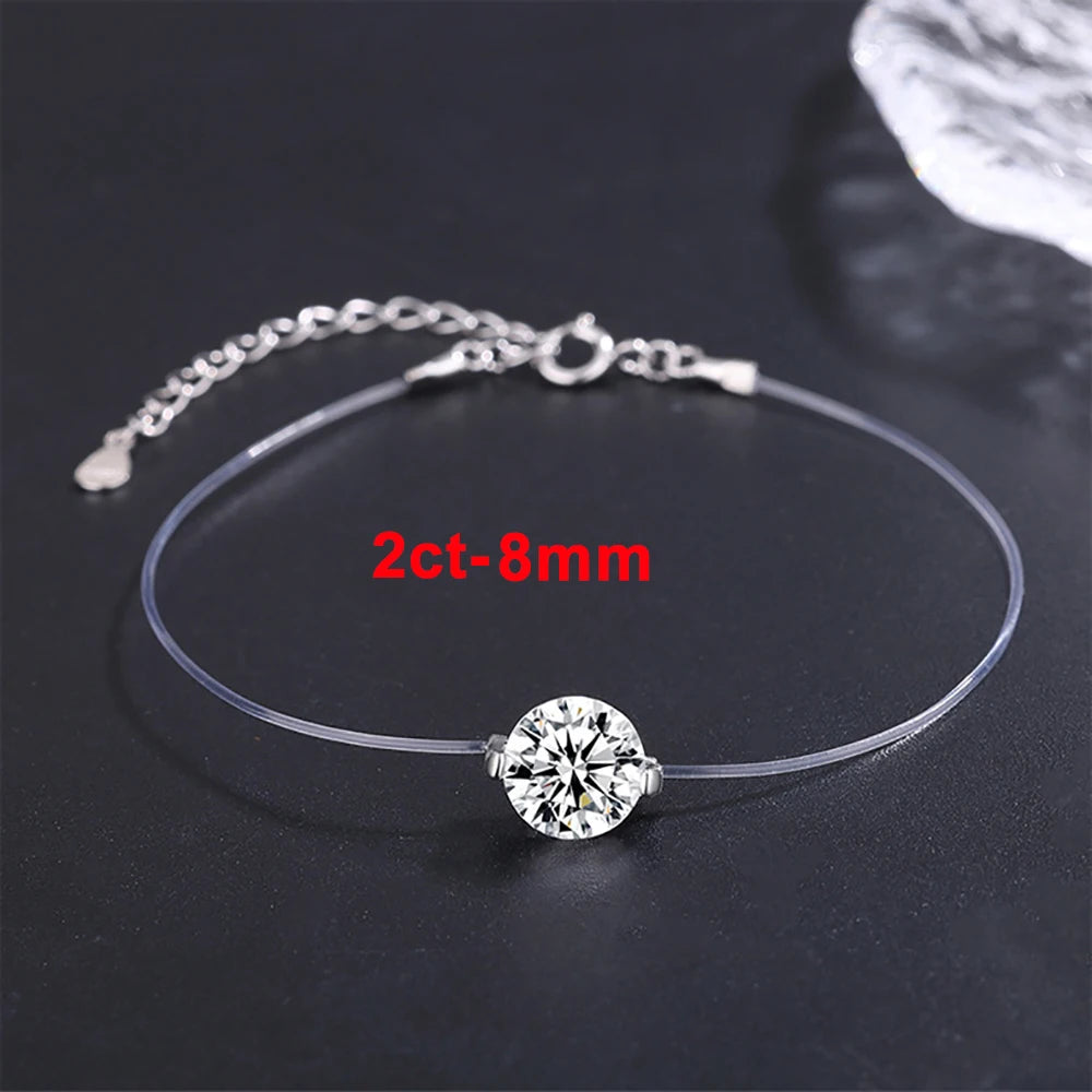KITI-Bracciale Moissanite Donna – 6/8/9mm, Argento S925