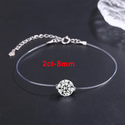 KITI-Bracciale Moissanite Donna – 6/8/9mm, Argento S925