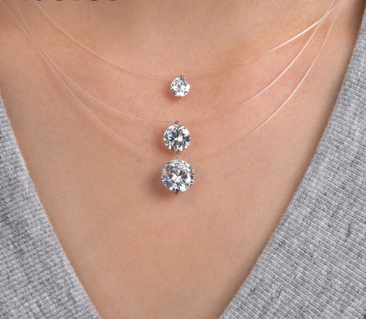 LOVIS-Collana con Pendente in Moissanite da Donna
