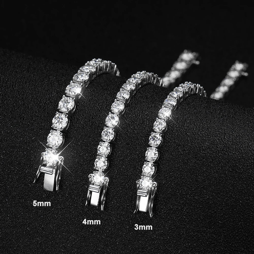 LEI- Bracciale Tennis in Moissanite a Pavé Totale