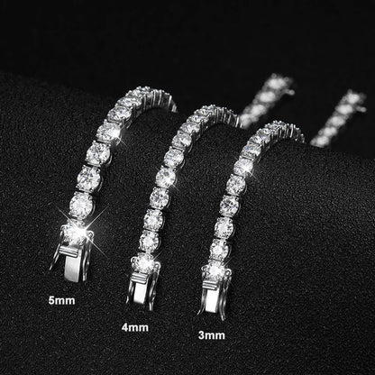 LEI- Bracciale Tennis in Moissanite a Pavé Totale