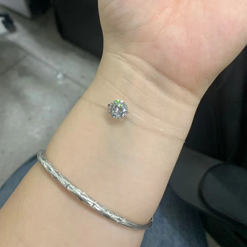 KITI-Bracciale Moissanite Donna – 6/8/9mm, Argento S925