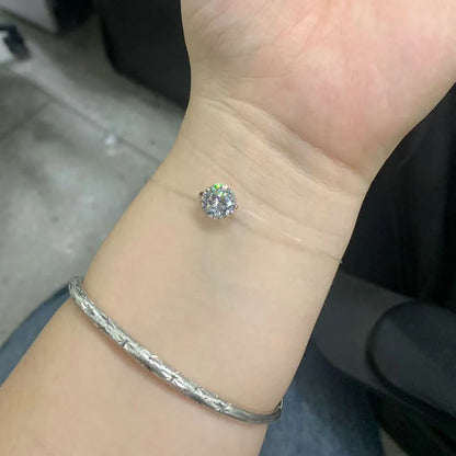KITI-Bracciale Moissanite Donna – 6/8/9mm, Argento S925