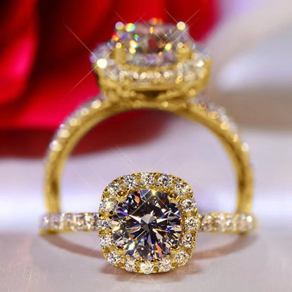 HALO-Moissanite Ring