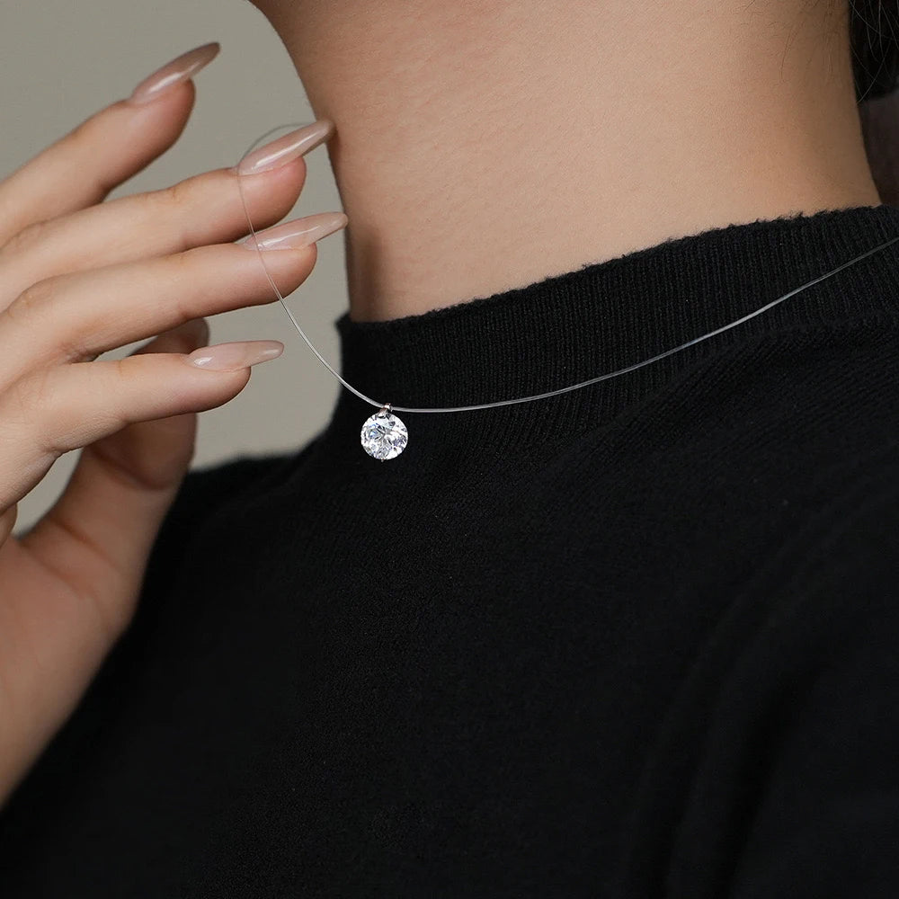 LOVIS-Collana con Pendente in Moissanite da Donna