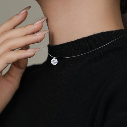 LOVIS-Collana con Pendente in Moissanite da Donna
