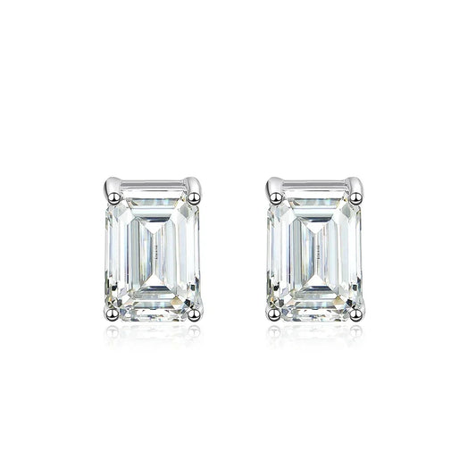 Moi - Orecchini in Moissanite Taglio Smeraldo