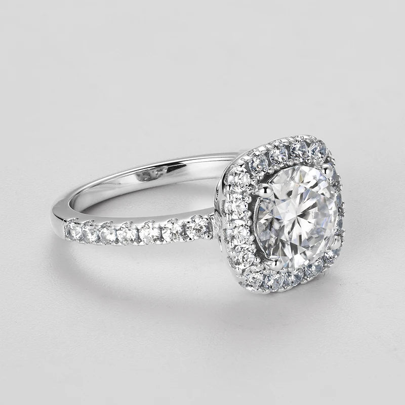 HALO-Moissanite Ring