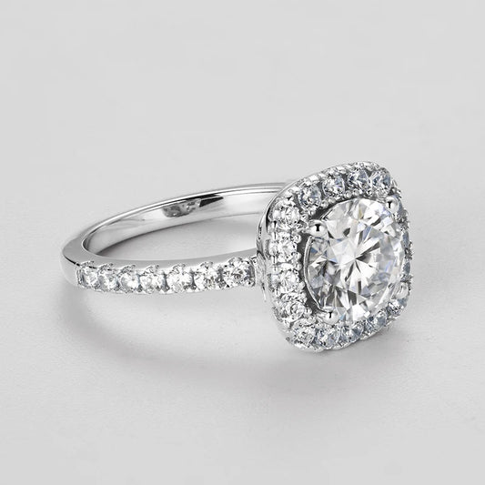 HALO-Moissanite Ring