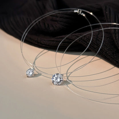 LOVIS-Collana con Pendente in Moissanite da Donna