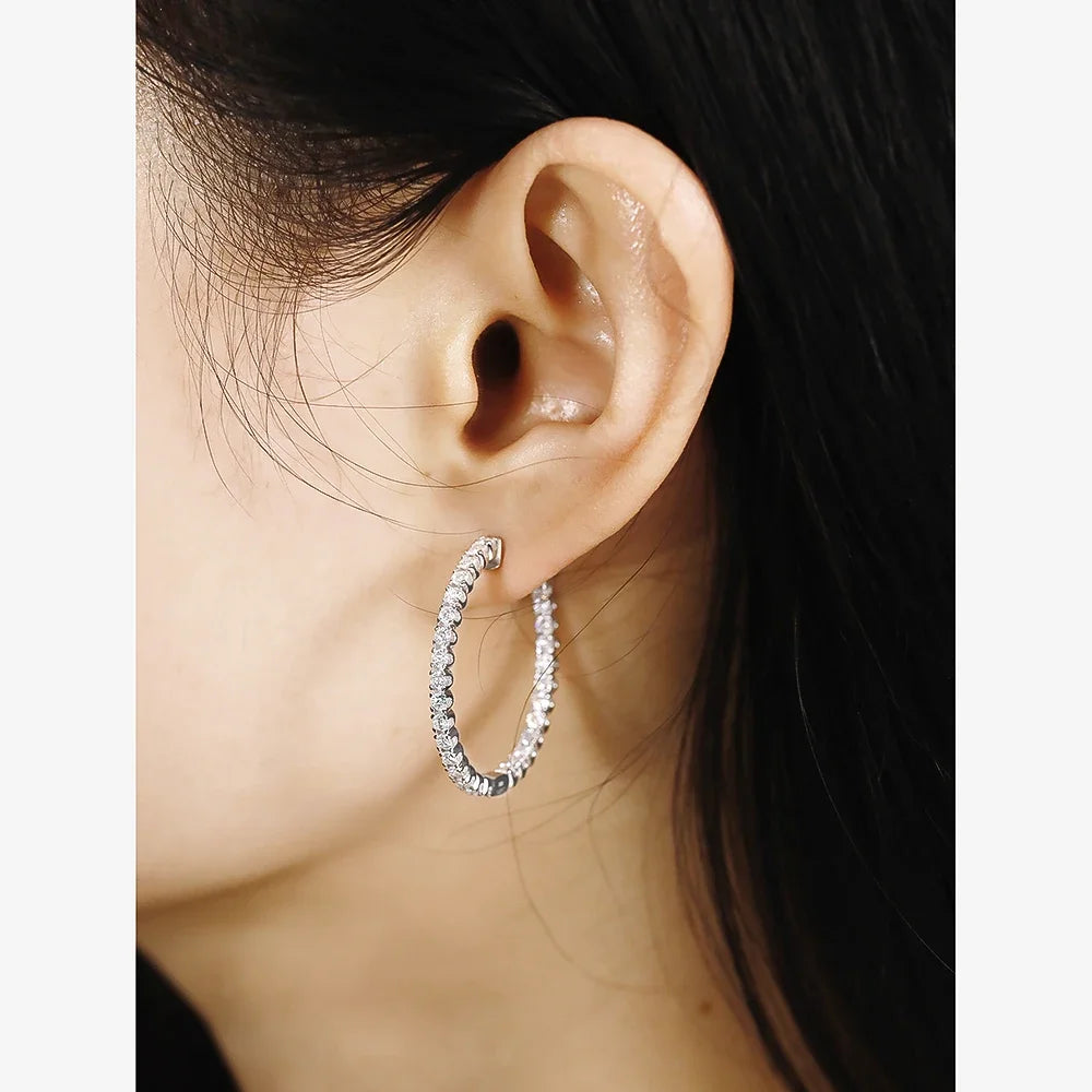 CER-Orecchini Moissanite 2mm argento 925