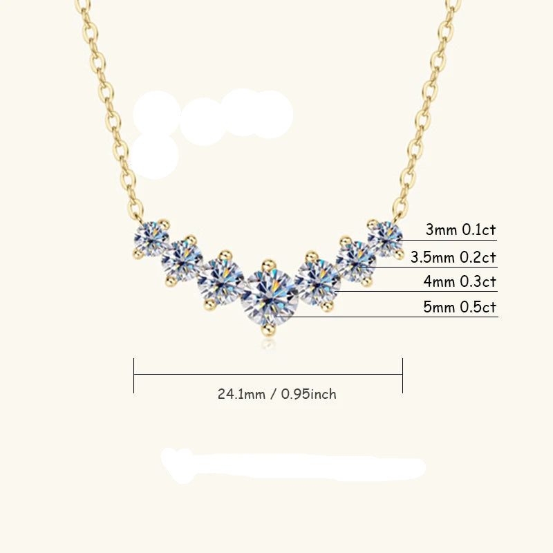 Smile- Collana Elegante con Pietre di Moissanite