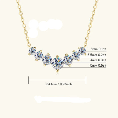 Smile- Collana Elegante con Pietre di Moissanite