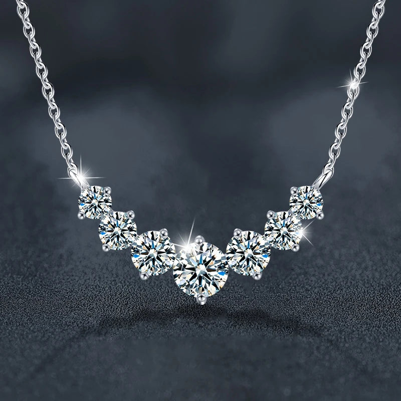 Smile- Collana Elegante con Pietre di Moissanite