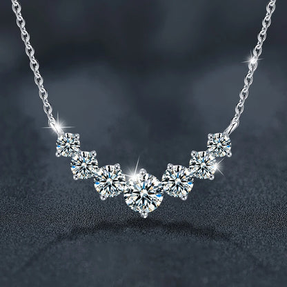Smile- Collana Elegante con Pietre di Moissanite