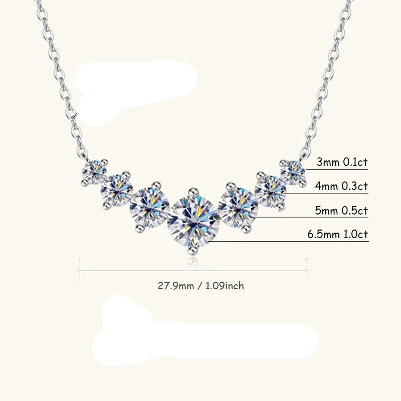 Smile- Collana Elegante con Pietre di Moissanite