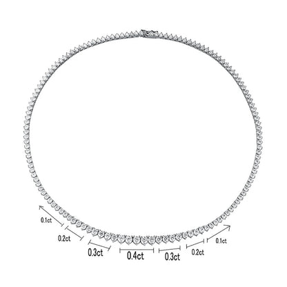 LILI – Elegante Collana Tennis con Moissanite (3 Griffe)