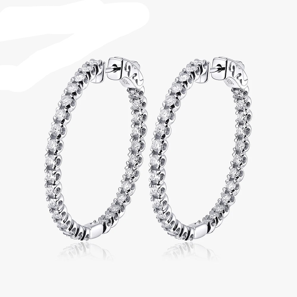 CER-Orecchini Moissanite 2mm argento 925