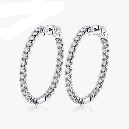 CER-Orecchini Moissanite 2mm argento 925