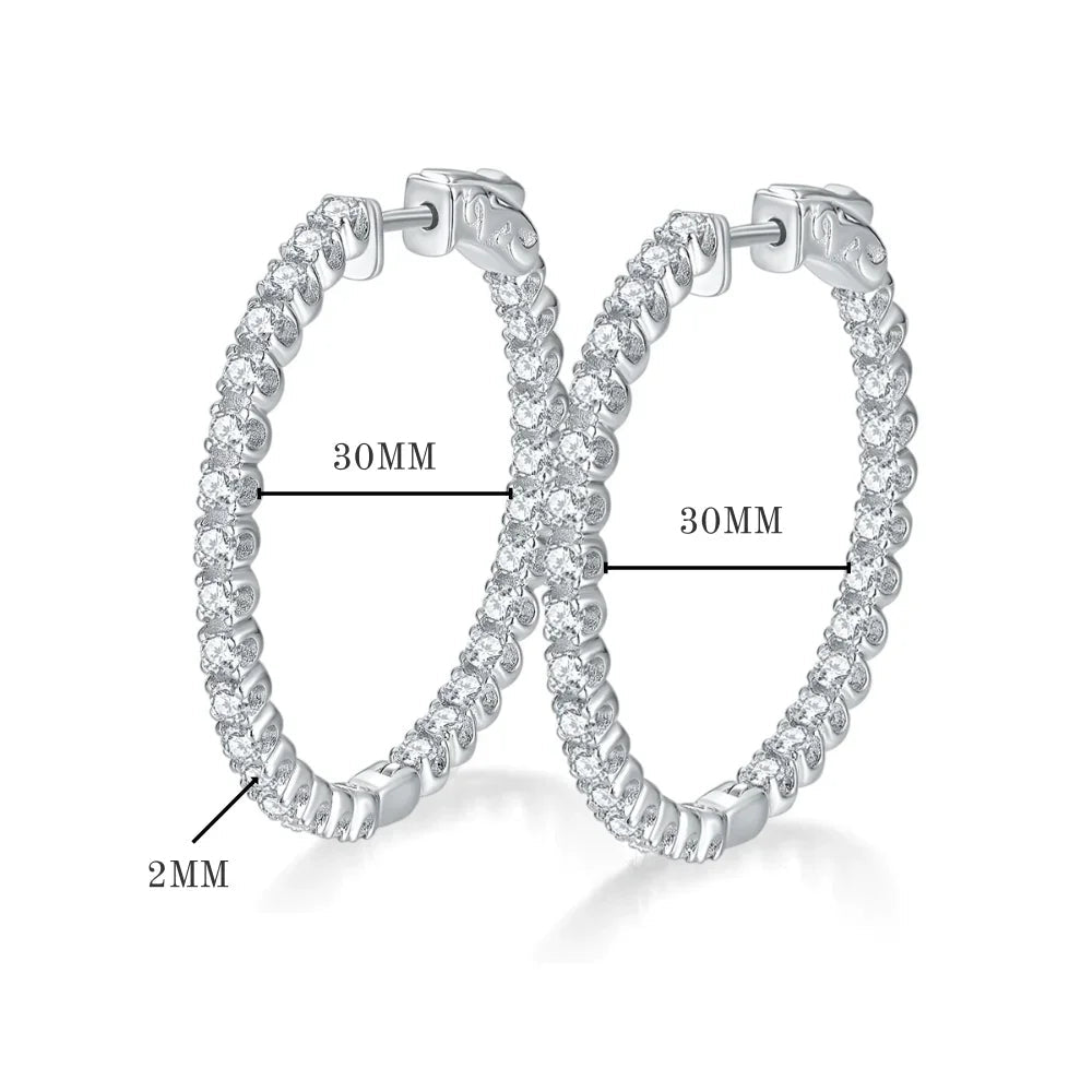 CER-Orecchini Moissanite 2mm argento 925