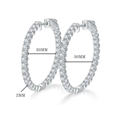 CER-Orecchini Moissanite 2mm argento 925