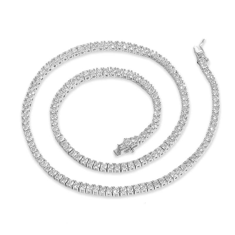 LOLINA- Collana da Tennis con Pietre Moissanite