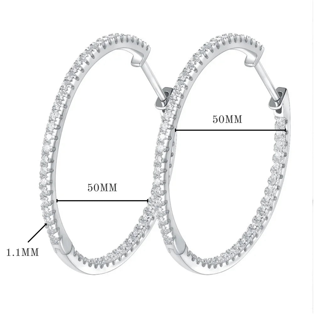 CER-Orecchini Moissanite 2mm argento 925