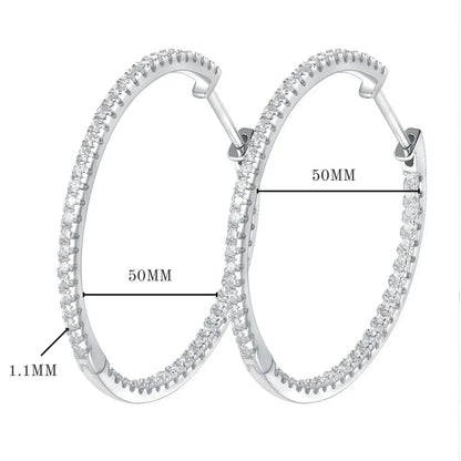 CER-Orecchini Moissanite 2mm argento 925