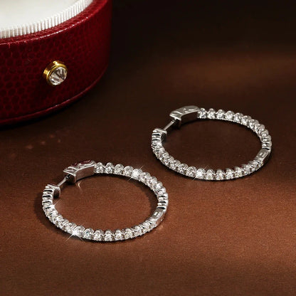 CER-Orecchini Moissanite 2mm argento 925
