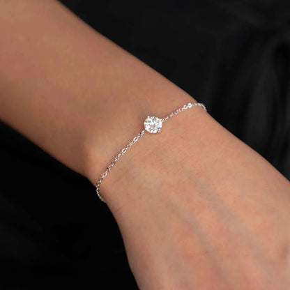 KITI2-Bracciale da donna elegante, moissanite 1 carato, argento S925