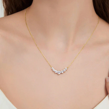 Smile- Collana Elegante con Pietre di Moissanite