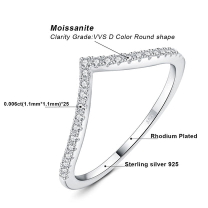 FIFI-Anello Moissanite D Colore