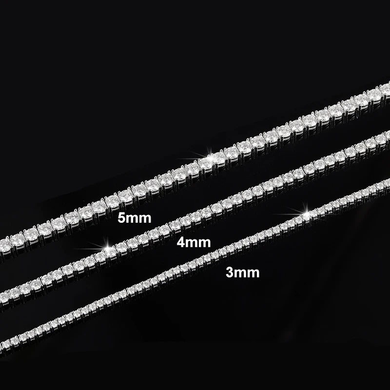 LOLINA- Collana da Tennis con Pietre Moissanite