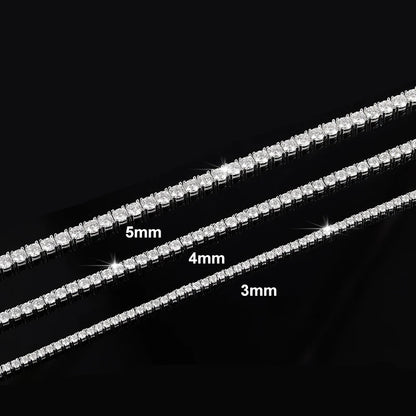 LOLINA- Collana da Tennis con Pietre Moissanite