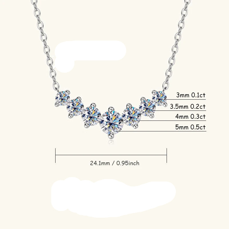 Smile- Collana Elegante con Pietre di Moissanite