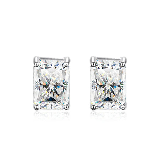 Moi - Orecchini in Moissanite Taglio Smeraldo