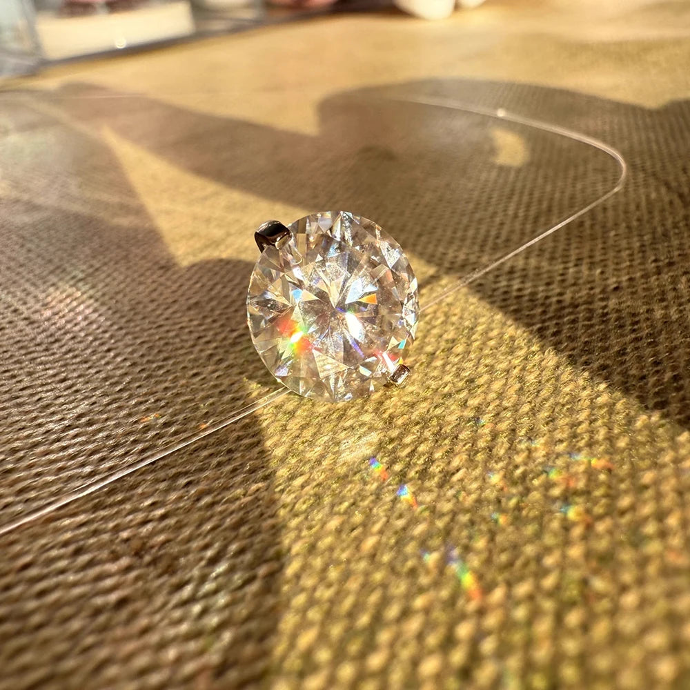 LOVIS-Collana con Pendente in Moissanite da Donna