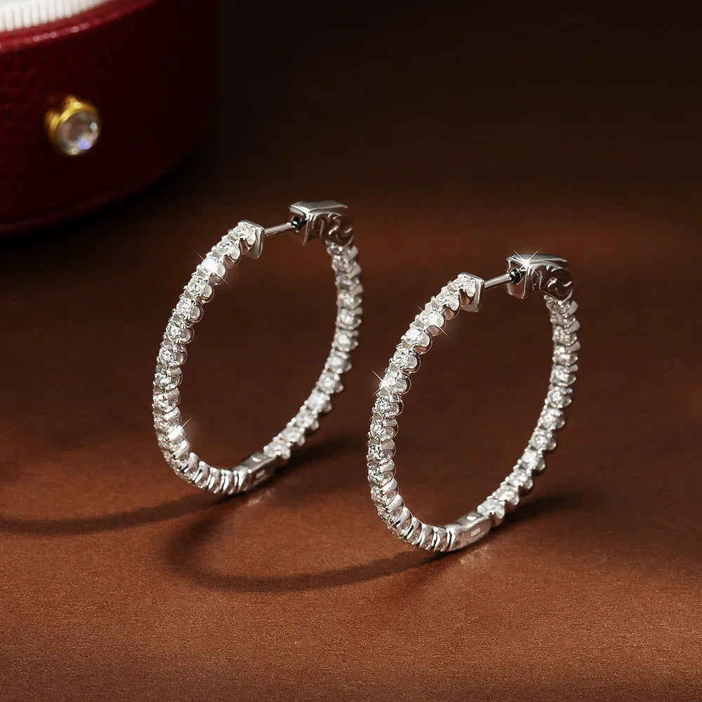CER-Orecchini Moissanite 2mm argento 925