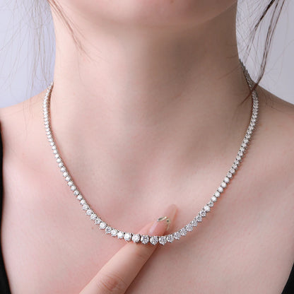 LILI – Elegante Collana Tennis con Moissanite (3 Griffe)