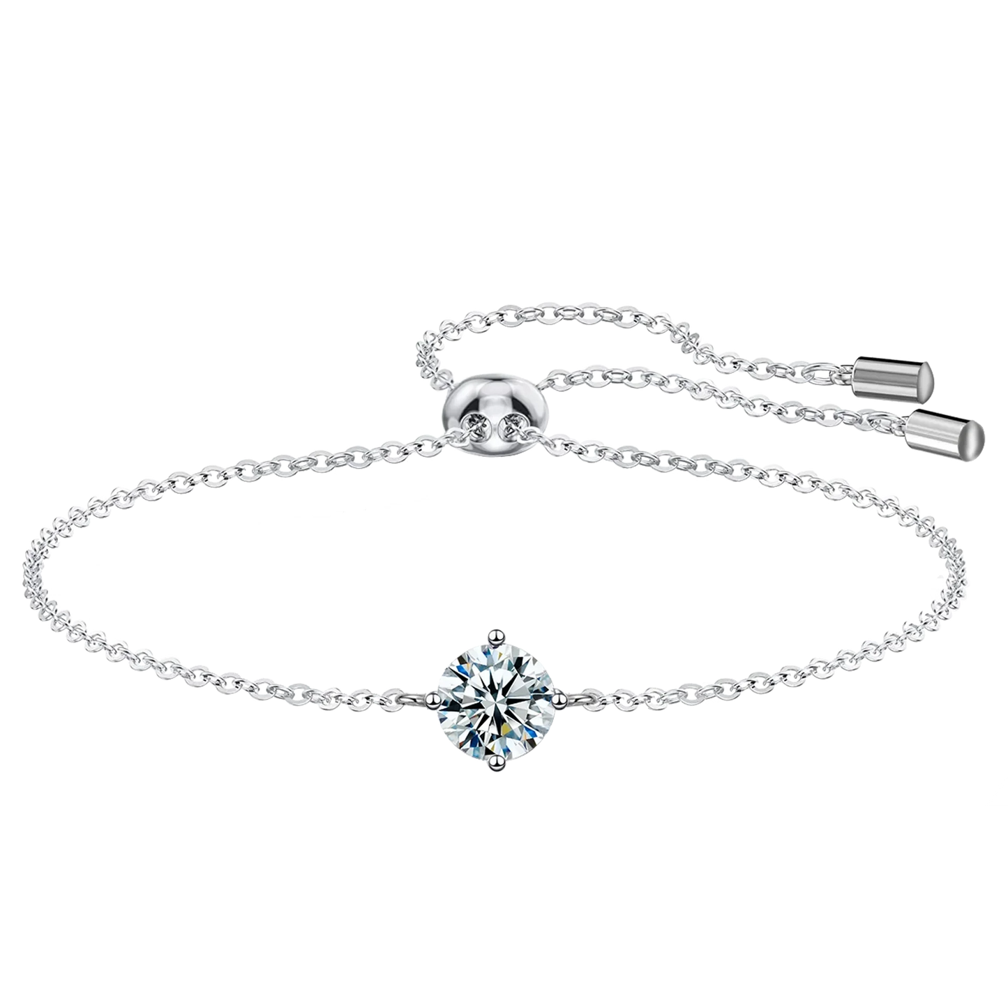 KITI2-Bracciale da donna elegante, moissanite 1 carato, argento S925